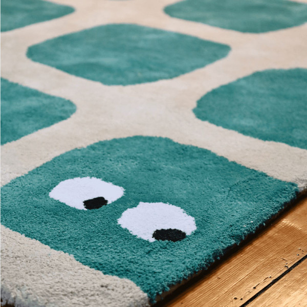 Tapis tufté coton bio - Bidules vert