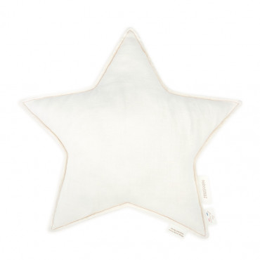 Coussin étoile Lin Français - Off white