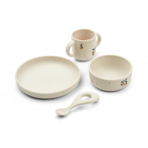 Set repas silicone Vivi - Peach sea shell