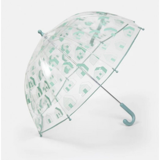 Parapluie transparent enfant - House teal