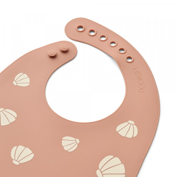 Bavoir en silicone x 2 Tilda - Shell pale tuscany