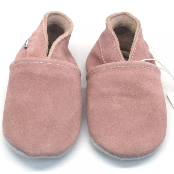 Chaussons en cuir souple - Rose Antique