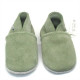 Chaussons en cuir souple - Vert Vegie