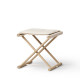 Tabouret pliable Petit enfant Camp, chêne et toile non teinté