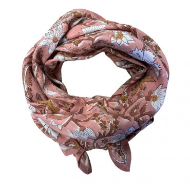 Foulard Dehli adulte - Blush