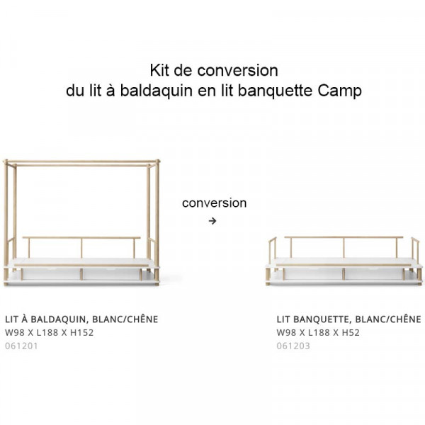 Kit de conversion Camp - De Lit à baldaquin en Lit banquette