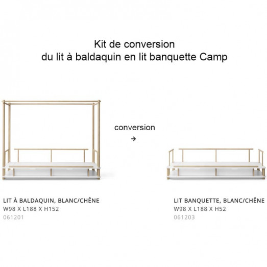 Kit de conversion Camp - De Lit à baldaquin en Lit banquette