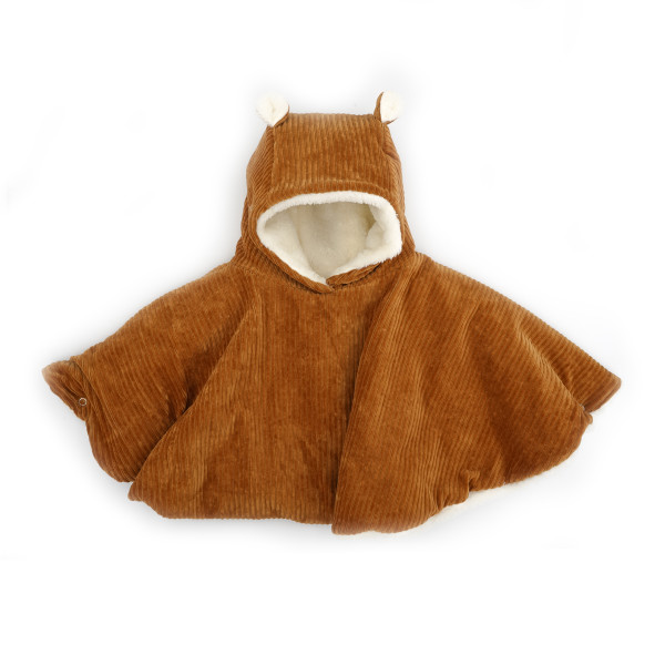 Poncho velours - Camel