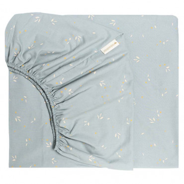 Drap housse 90 x 200 cm Tibet - Willow soft blue