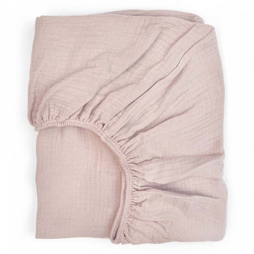 Drap houss 60x120 cm ou 70x140cm pour lits bébé - Nude powder