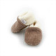 Chaussons en velours - Taupe