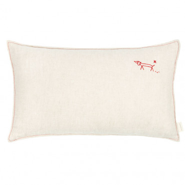 Coussin brodé L1N0 Lin français - Sand