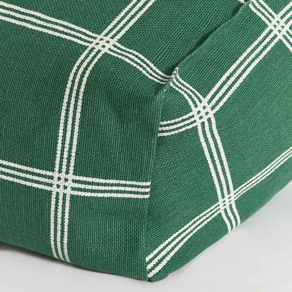 Pouf fauteuil Vibes - Vert et blanc