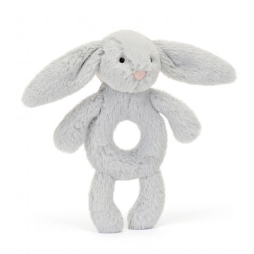 Hochet d'éveil grabber lapin Bashful - gris