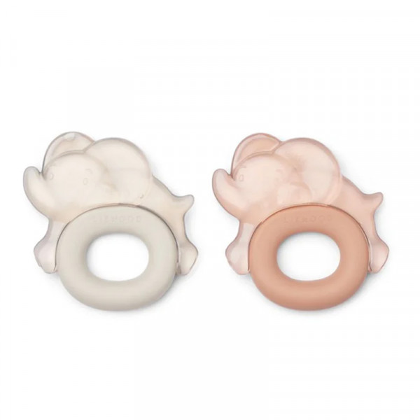 Lot de 2 anneaux de dentition Rita - Eléphant Pale tuscany sandy