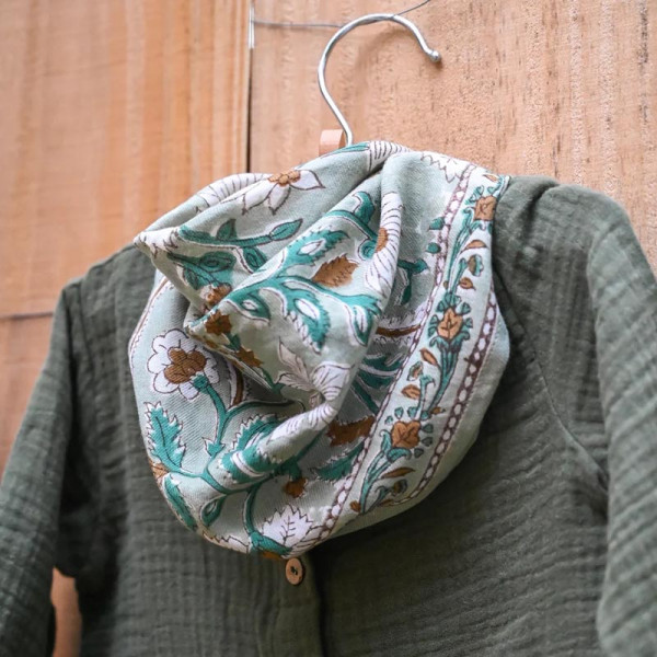 Foulard Dehli enfant - Tilleul