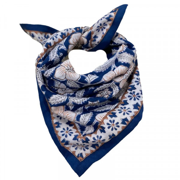 Foulard Dehli enfant - Cobalt