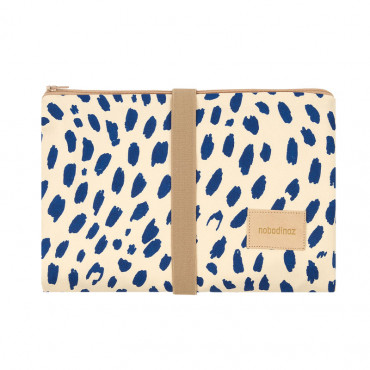 Matelas à langer waterproof Hyde park - Leonie blue