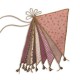 Guirlande fanions et grelots - Rose