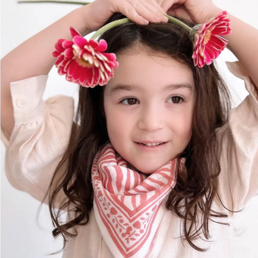 Foulard enfant - Zèbre rose