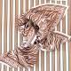 Foulard adulte - Zèbre camel