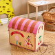 Coffre à jouets en raphia Grand modèle - Fun fair rose