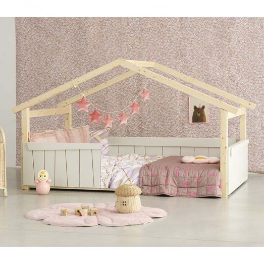 Lit Cabane Jade - Star Light - Blanc