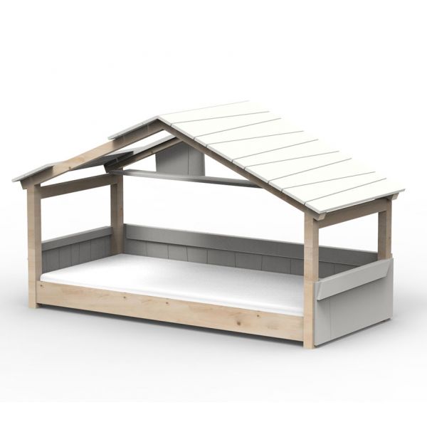 Lit cabane Noa - Star Light - Gris perle