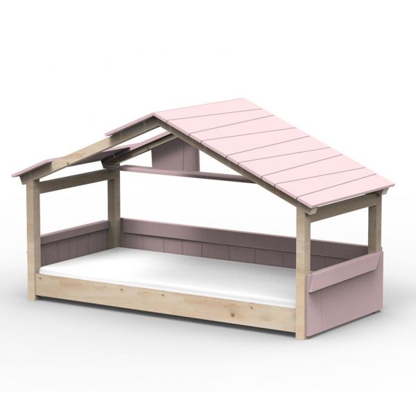 Lit cabane Noa - Star Light - Rose hiver