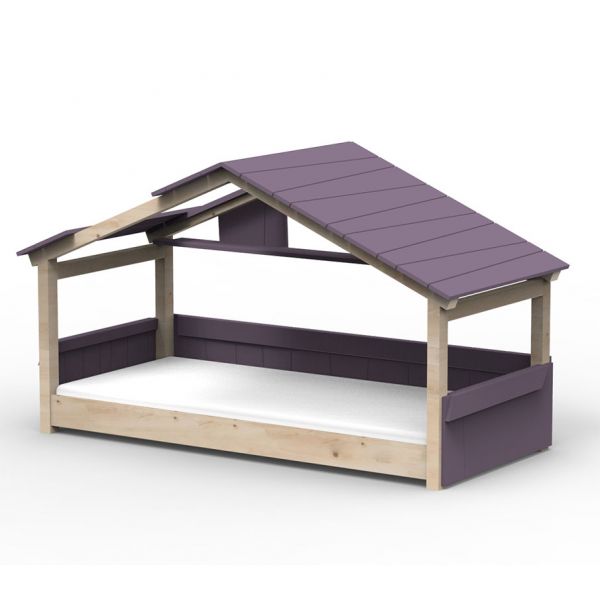 Lit cabane Noa - Star Light - Violet cuberdon