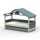 Lit Cabane Noa avec tiroir-lit - Star Light - Gris orage