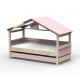 Lit Cabane Noa avec tiroir-lit - Star Light - Rose hiver