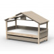Lit Cabane Noa avec tiroir-lit - Star Light - Taupe