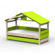 Lit Cabane Noa avec tiroir-lit - Star Light - Vert pomme