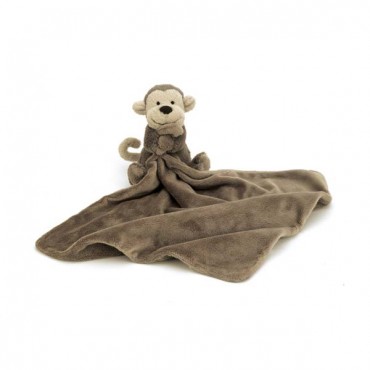 Doudou soother singe Bashful, Marron