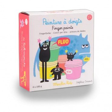 Kit de peinture à doigts fluo - Les Schmouks