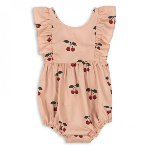 Barboteuse à volants Verbena - Ma grande cerise blush