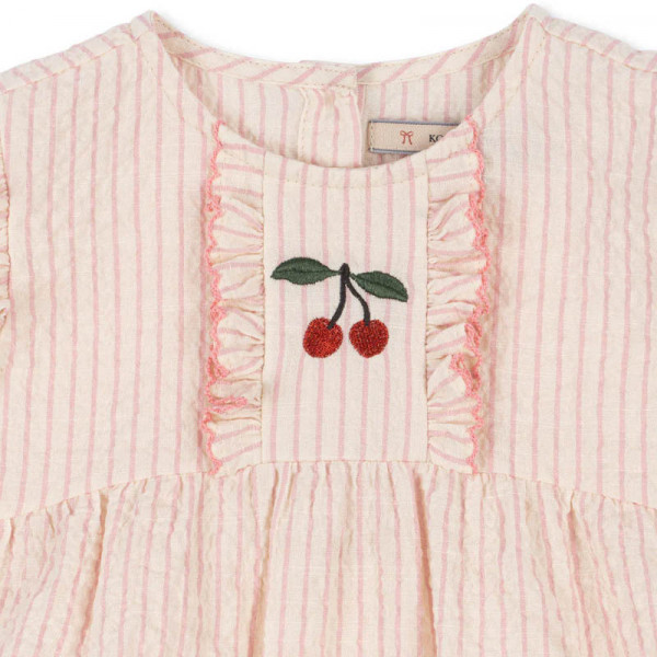 Barboteuse à volants Ellie - Peony stripe