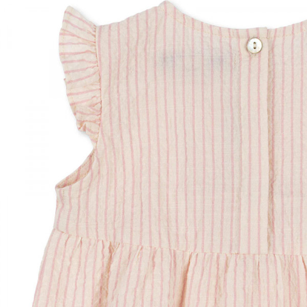 Barboteuse à volants Ellie - Peony stripe