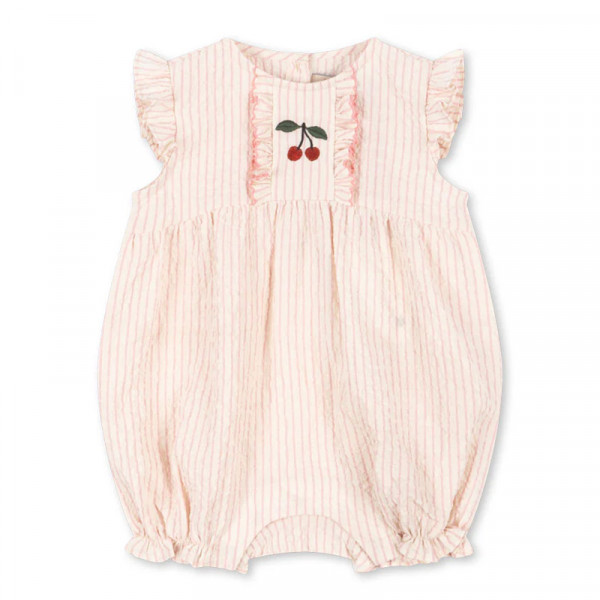 Barboteuse à volants Ellie - Peony stripe