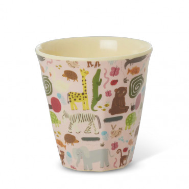 Petit verre en mélamine - Pink wildlife