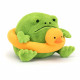 Peluche grenouille Ricky avec sa bouée