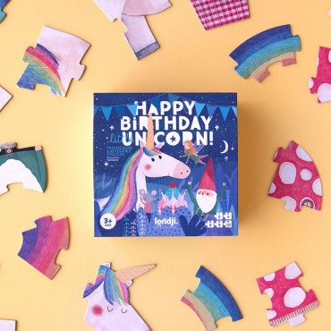 Puzzles réversibles - Happy birthday Unicorn