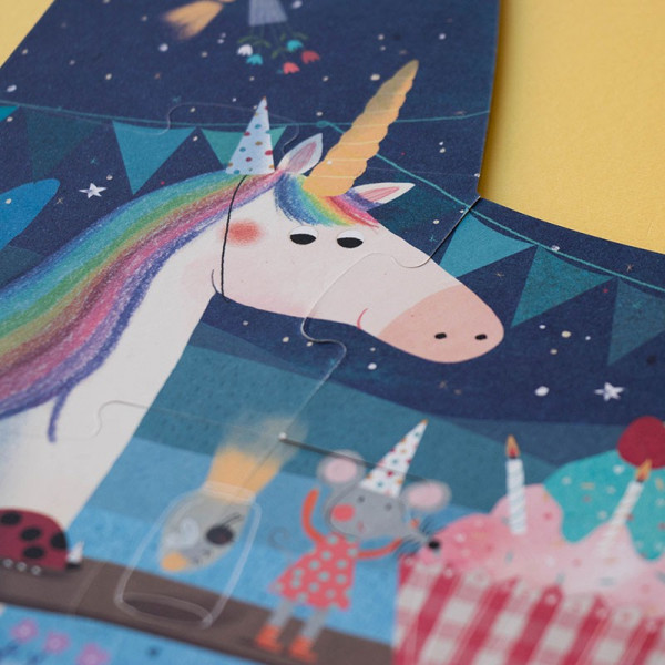 Puzzles réversibles - Happy birthday Unicorn