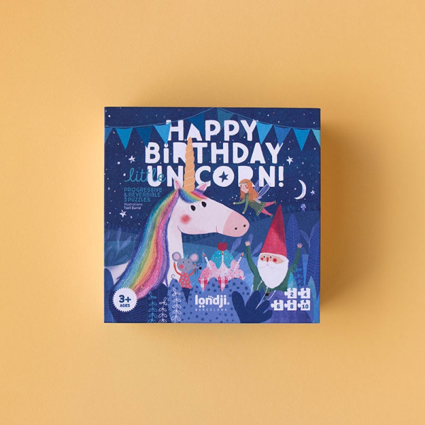 Puzzles réversibles - Happy birthday Unicorn