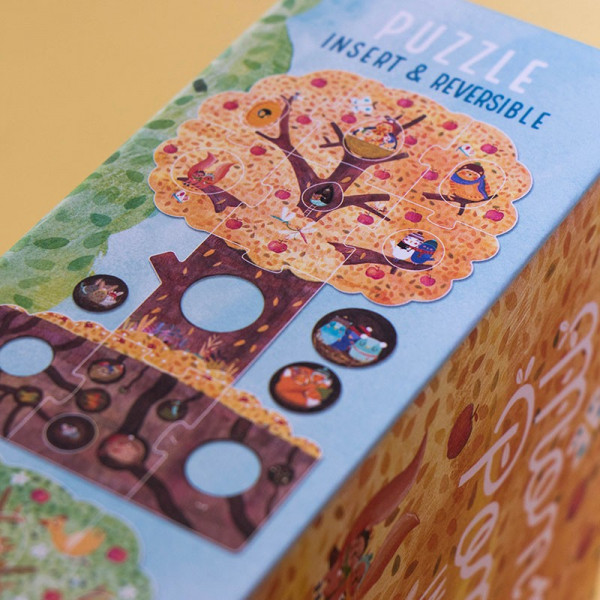 Puzzle réversible - Mon petit pommier