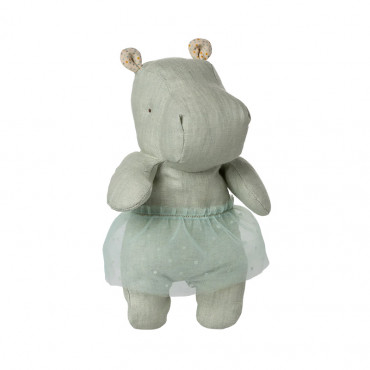 Peluche Safari Friends Hippo avec jupe - Mint