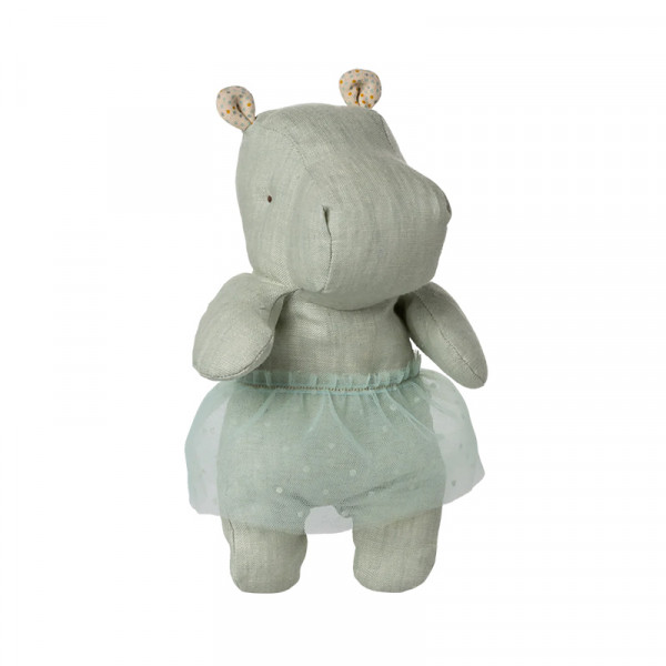 Peluche Safari Friends Hippo avec jupe - Mint