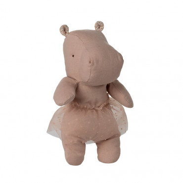 Peluche Safari Friends Hippo avec jupe - Soft rose