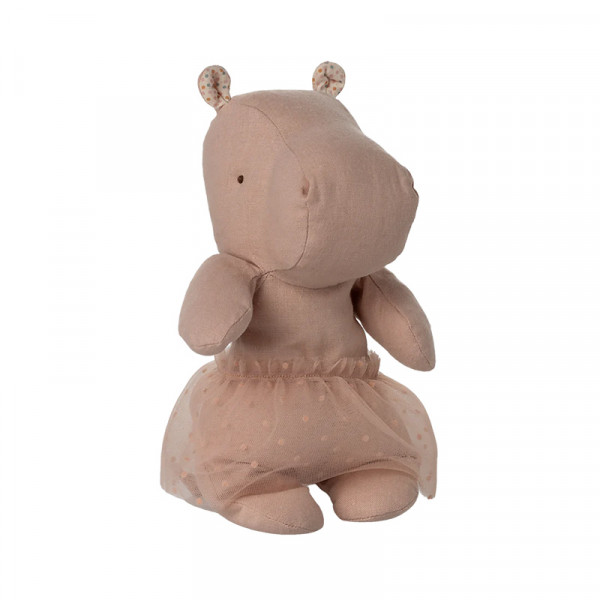 Peluche Safari Friends Hippo avec jupe - Soft rose